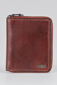 RFID Leather Zip Wallet