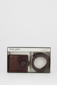 Leather Wallet & Belt Gift Set