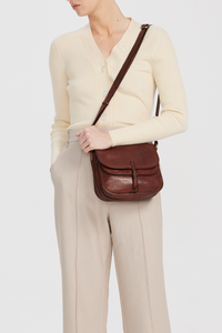 Ari Leather Double Crossbody Bag