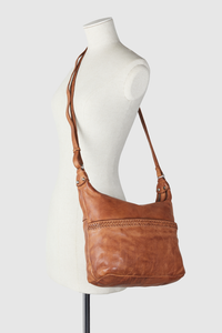 Isla Leather Braided Crossbody Bag