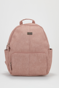 Linen Look Round Top Backpack