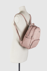 Linen Look Round Top Backpack