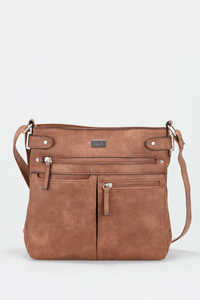 Tri-Pocket Crossbody Bag