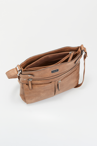 Tri-Pocket Crossbody Bag