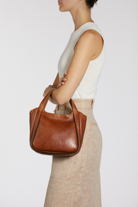 Maya Leather Mini Tote Bag