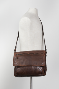 Anthony Leather E/W Satchel