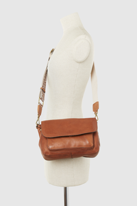 Pia Leather Flap Crossbody Bag