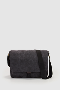 Blake Canvas/Lea Trim Satchel