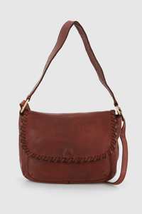 Cora Leather Flap Crossbody Bag