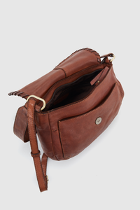 Cora Leather Flap Crossbody Bag