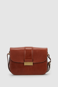 Ivy Leather Flap Crossbody Bag