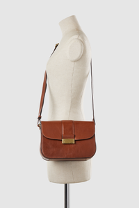 Ivy Leather Flap Crossbody Bag