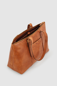 Ivy Leather Buckle Work Tote Bag