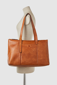 Ivy Leather Buckle Work Tote Bag