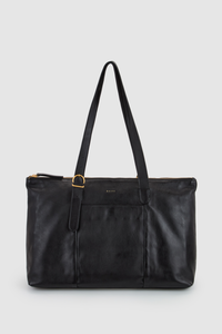 Ivy Leather Buckle Work Tote Bag