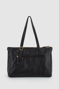 Ivy Leather Buckle Work Tote Bag