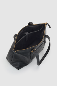 Ivy Leather Buckle Work Tote Bag