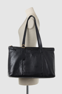 Ivy Leather Buckle Work Tote Bag