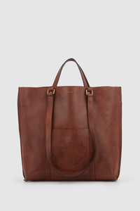 Myla Leather Unlined Tote Bag