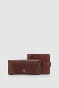 Leather Wallet & Glasses Case