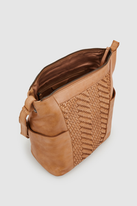 Capri Weave Leather Bucket Bag