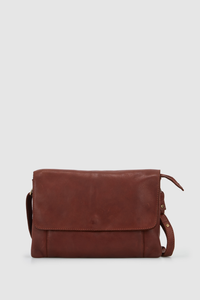 Malea Leather Flap Crossbody Bag