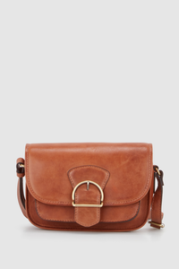 Ivy Leather Flap Crossbody Bag