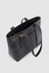 Ivy Leather Buckle Tote Bag