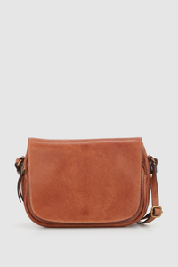 Maya Leather Flap Crossbody Bag