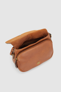 Maya Leather Flap Crossbody Bag