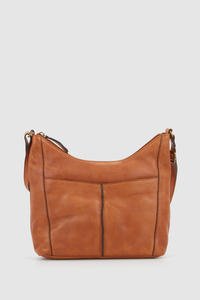 Clio Leather Scoop Crossbody Bag