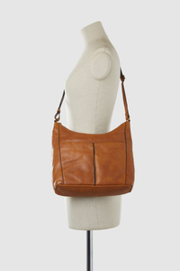 Clio Leather Scoop Crossbody Bag