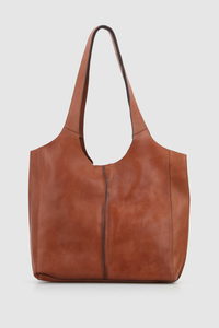 Clio Leather Unlined Tote Bag