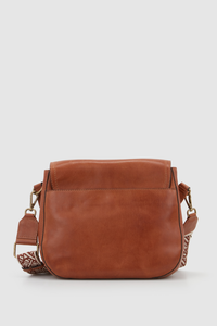 Pia Leather Flap Crossbody Bag