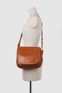 Pia Leather Flap Crossbody Bag