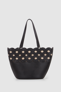 Olena Leather Weave Tote Bag