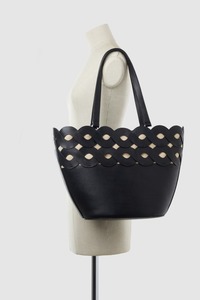 Olena Leather Weave Tote Bag