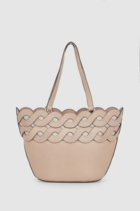 Olena Leather Weave Tote Bag