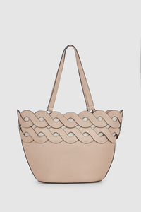 Olena Leather Weave Tote Bag