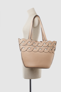 Olena Leather Weave Tote Bag