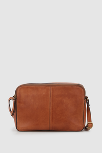 Lo Leather Twin Zip Crossbody Bag