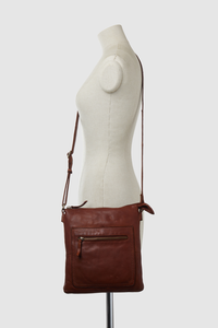 Lili Leather Twin Gusset Crossbody