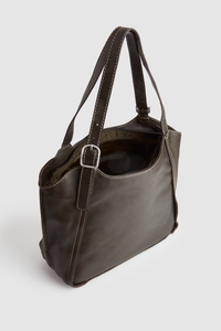 Maya Leather Buckle Tote Bag