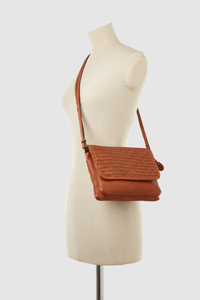 Mira Leather Flap Crossbody Bag