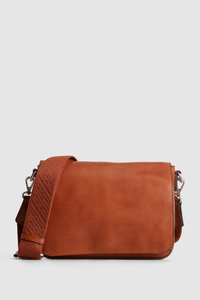 Lyra Leather Flap Crossbody Bag