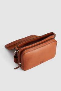 Lyra Leather Flap Crossbody Bag