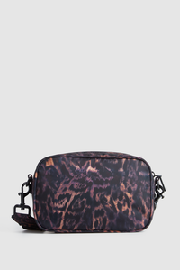 Gia Nylon Leopard Crossbody Bag