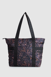 Gia Large Nylon Leopard Tote Bag