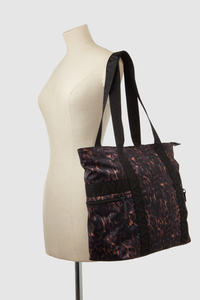 Gia Large Nylon Leopard Tote Bag