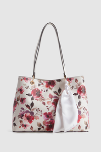 Floral Scarf Tote Bag